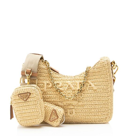 Prada Handbags - Prada Crochet Raffia Re-Edition 2005 Crossbody